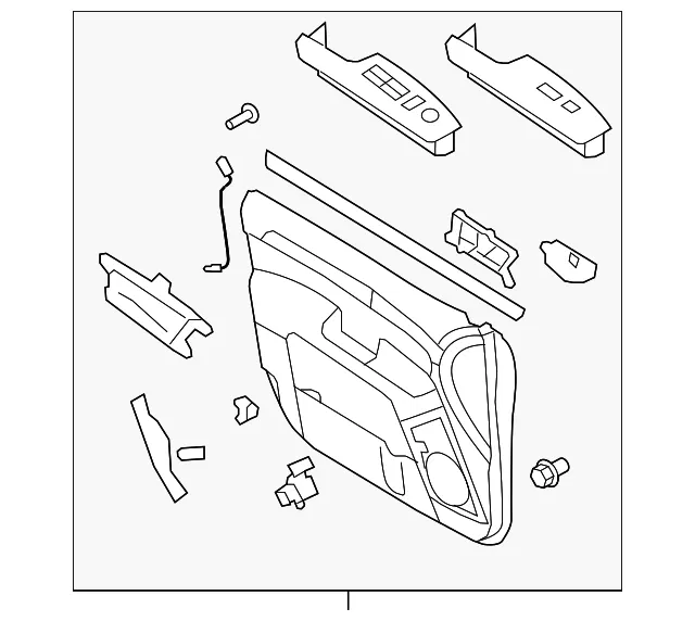 Door Trim Panel - Driver's Side (LH) - Kia (82301-2J341H9)