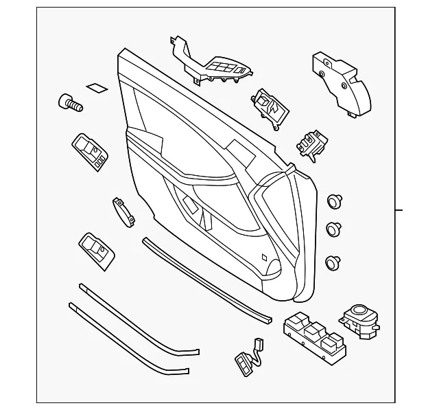 Door Trim Panel - Kia (82301-2TEF0DA2)