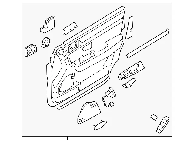Door Trim Panel - Driver's Side (LH) - Kia (82301-3F3250J)