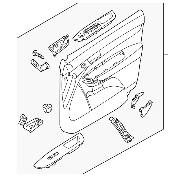 Door Trim Panel - Passenger Side (RH) - Kia (82302-1U580AUP)