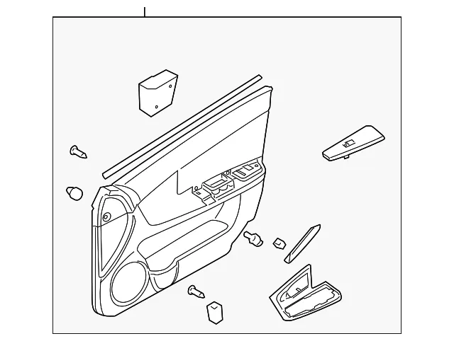 Door Trim Panel - Passenger Side (RH) - Kia (82302-2F060R8)