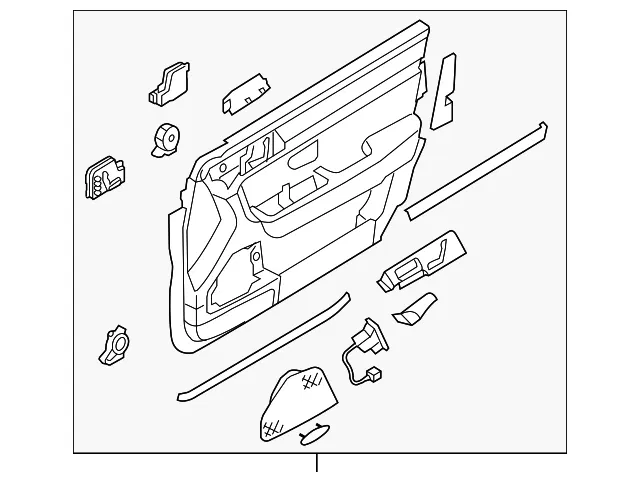 Door Trim Panel - Passenger Side (RH) - Kia (82302-3F310L3)