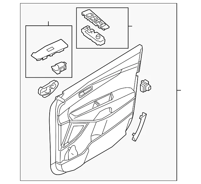 Door Trim Panel - Kia (82302-C6CG0C8F)