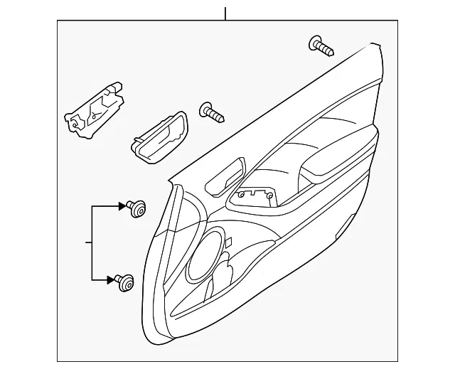 Door Trim Panel - Driver's Side (LH) - Kia (82305-A7060D2M)