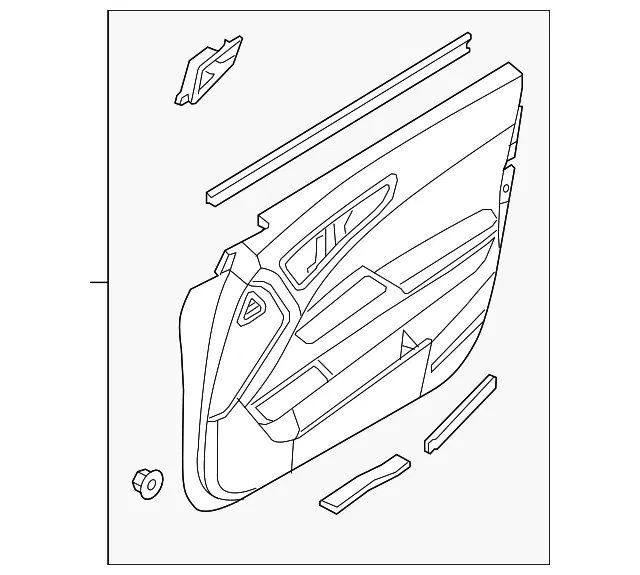 Door Trim Panel - Passenger Side (RH) - Kia (82306-3TEN3KP7)