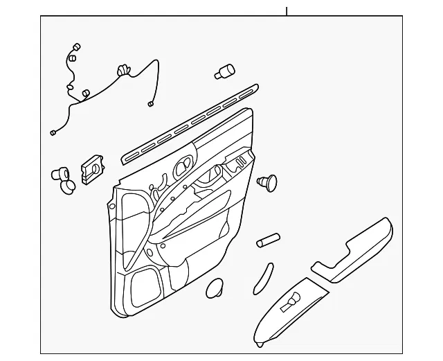 Door Trim Panel - Passenger Side (RH) - Kia (82306-4D302AD1AS)