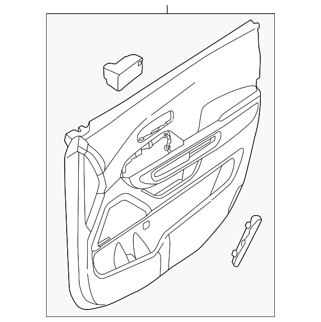 Door Trim Panel - Passenger Side (RH) - Kia (82306-A9070BF8)