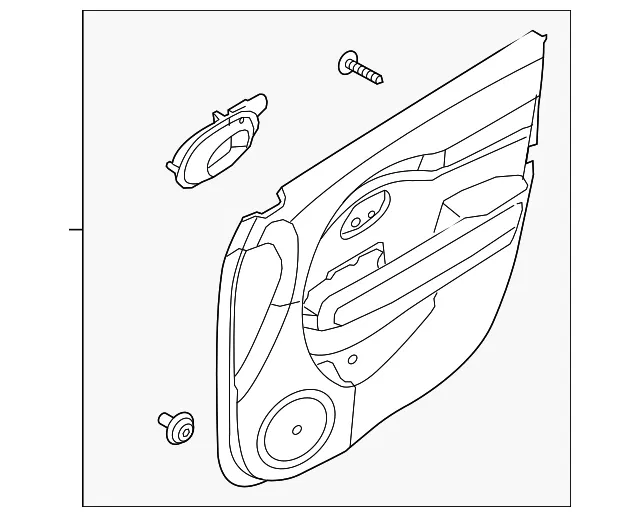 Door Trim Panel - Passenger Side (RH) - Kia (82306-G5370DR5)