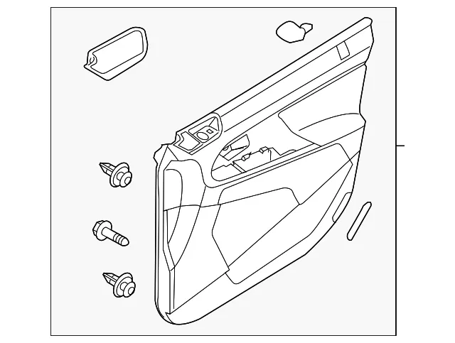 Door Trim Panel - Passenger Side (RH) - Kia (82308-3W030AM5)