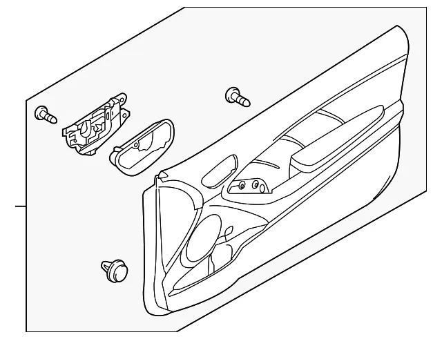 Door Trim Panel - Passenger Side (RH) - Kia (82308-A7050D2E)