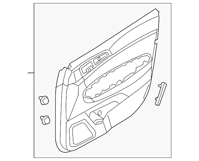 Door Trim Panel - Passenger Side (RH) - Kia (82308-D9050GBU)