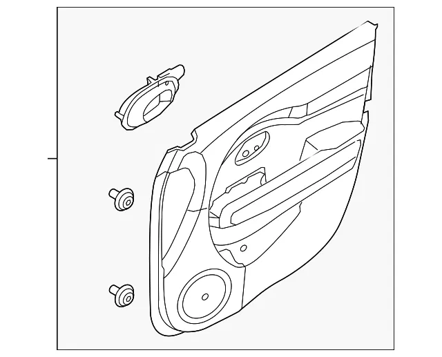 Door Trim Panel - Passenger Side (RH) - Kia (82308-E4000BF6)