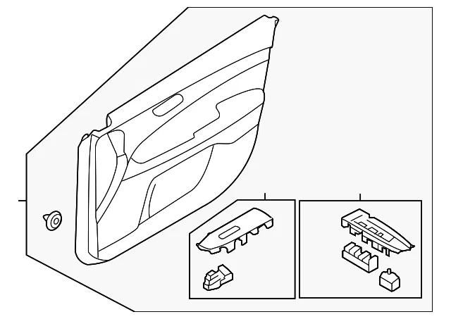 Door Trim Panel - Kia (82308-M7100B2V)