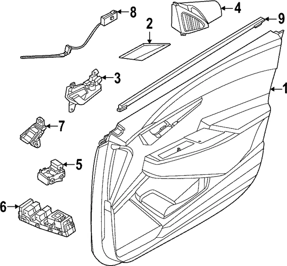 Door Trim Panel - Kia (82308-XG030DVD)
