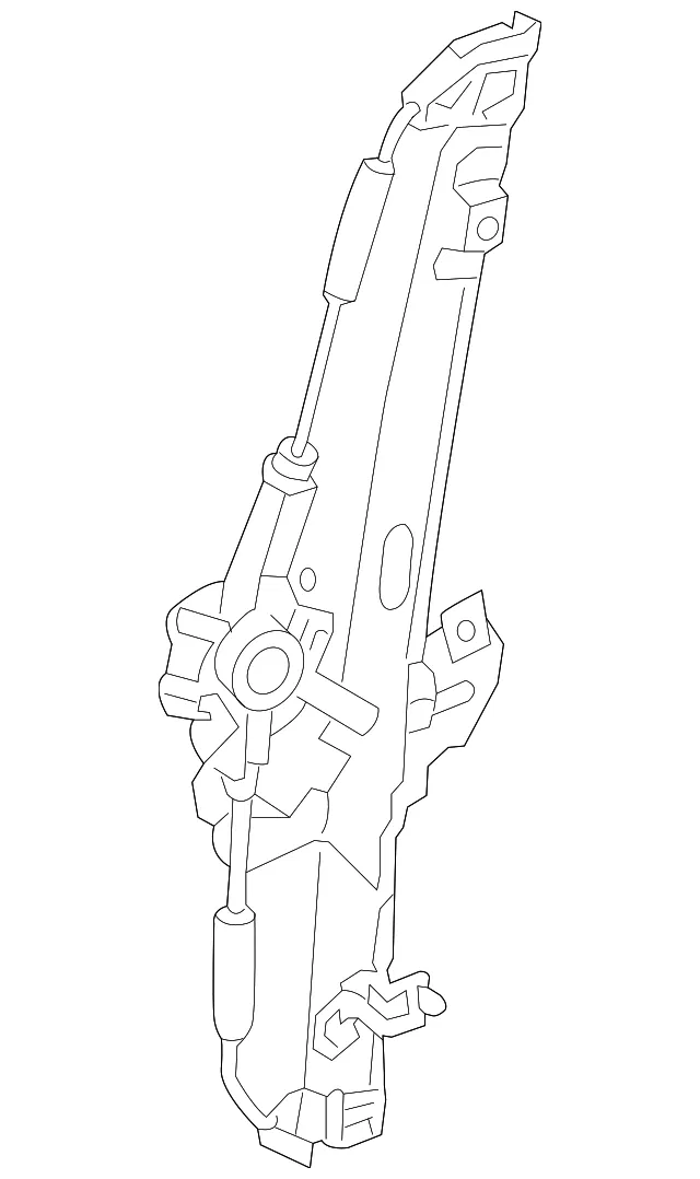 Window Regulator - Driver's Side (LH) - Kia (82401-1W000)