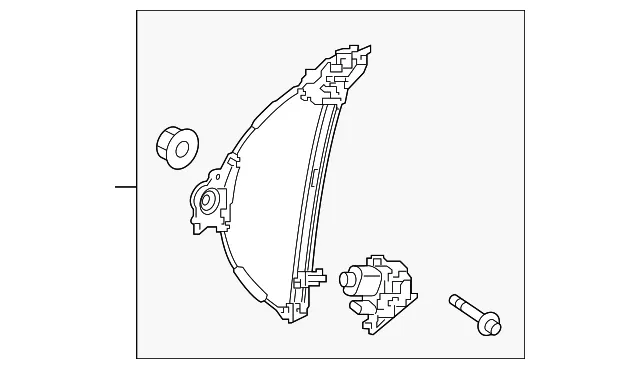 Window Regulator - Driver's Side (LH) - Kia (82401-H9100)