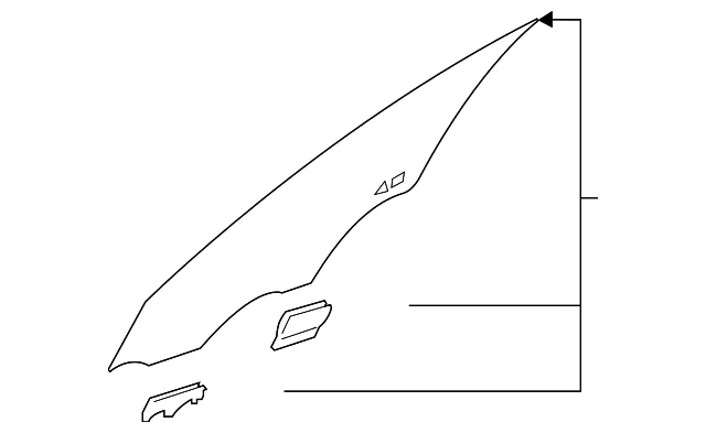 Door Glass - Kia (82410-J5030-DS)