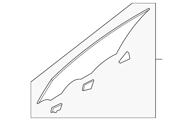Door Glass - Driver's Side (LH) - Kia (82410-J6000)