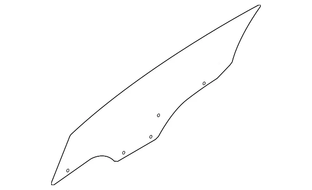 Door Glass - Driver's Side (LH) - Kia (82411-1M220)