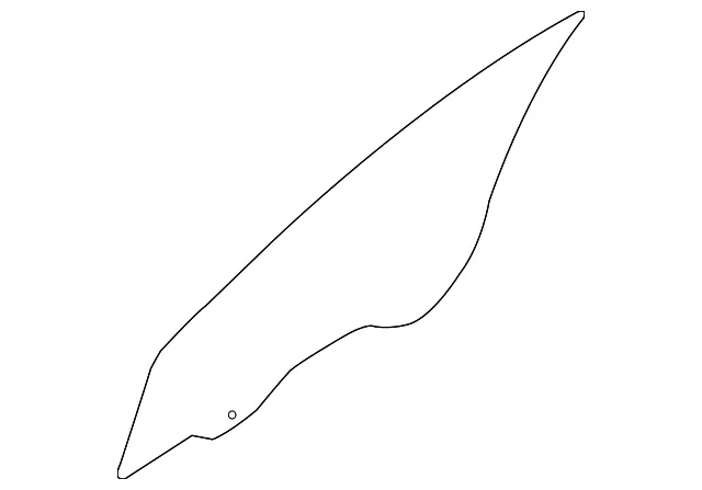 Door Glass - Driver's Side (LH) - Kia (82411-4D010)