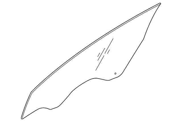 Door Glass - Passenger Side (RH) - Kia (82420-A7220)