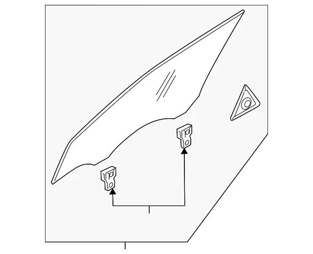 Door Glass - Passenger Side (RH) - Kia (82420-D9030)