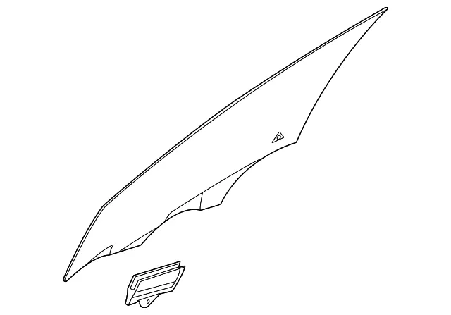 Door Glass - Kia (82420-P1510)