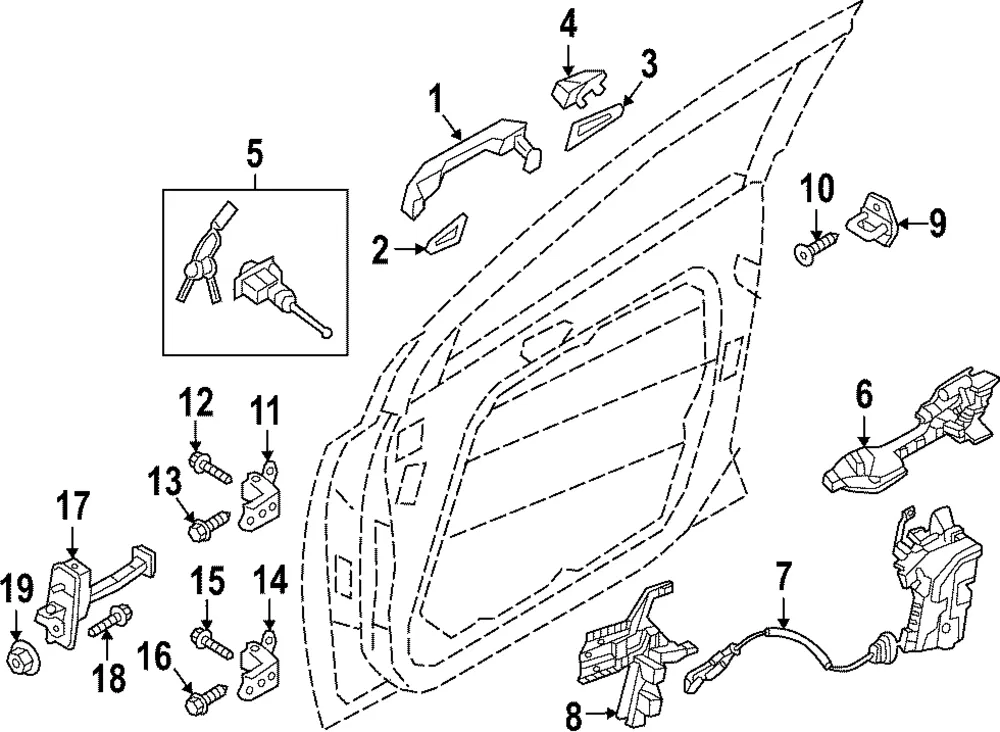 Handle, Outside - Kia (82661-DW110)