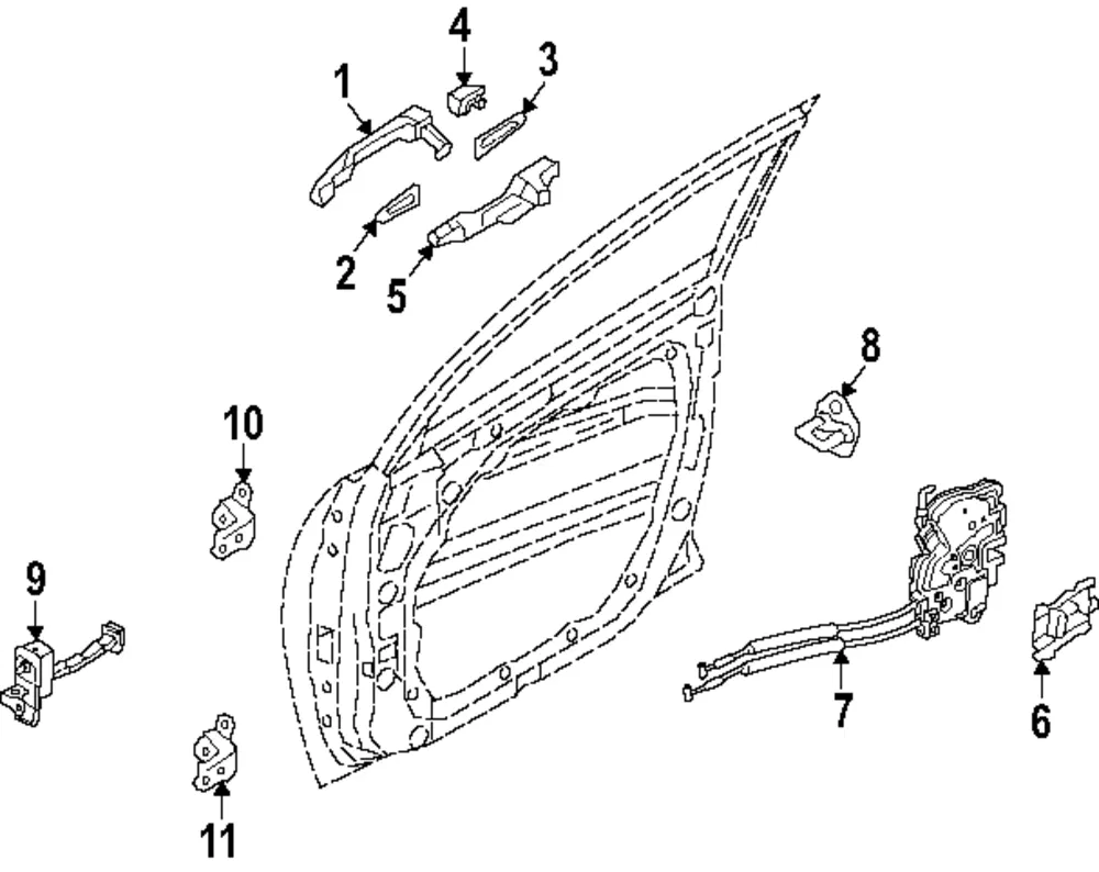 Handle, Outside Pad - Kia (82663-GG000)
