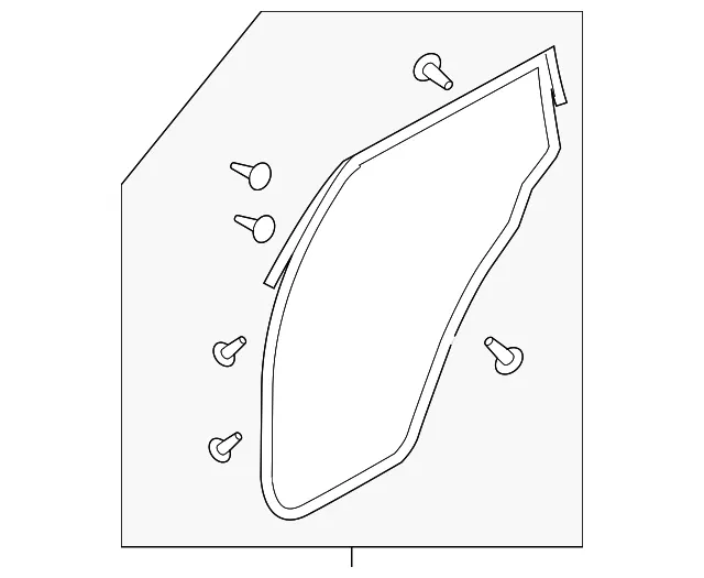 Rear Right Door Weatherstrip - Nissan (82831-1AA3A)