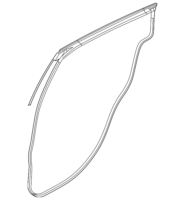 Rear Door Weatherstrip, Left - Nissan (82831-7LF0A)
