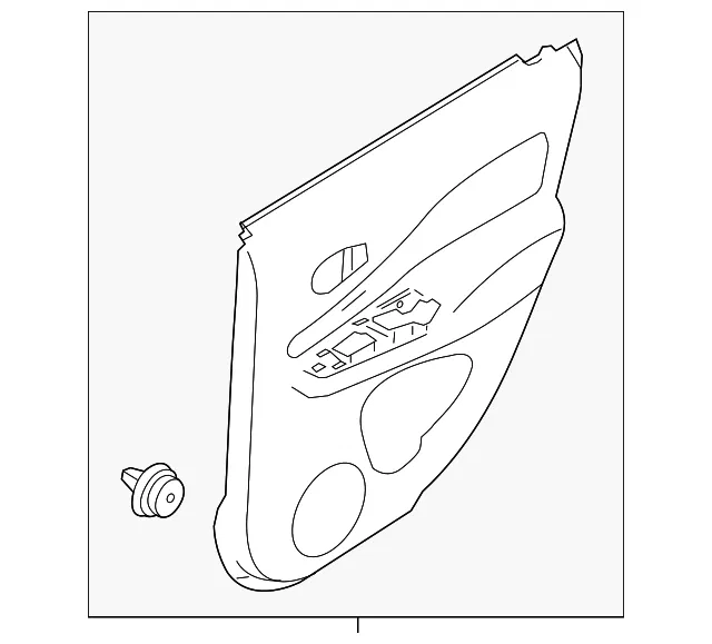 Door Trim Panel - Passenger Side (RH) - Nissan (82900-9MB0A)