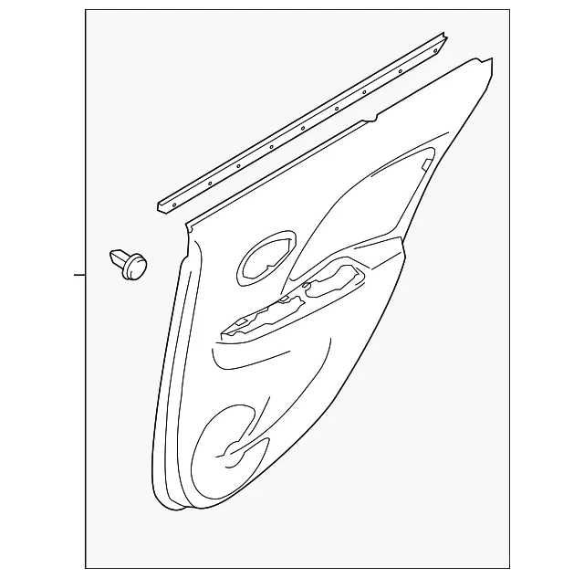 Door Trim Panel - Driver's Side (LH) - Nissan (82901-9KF3A)