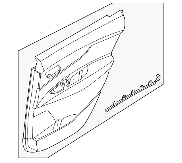 Door Interior Trim Panel - Nissan (829A1-7BA1B)