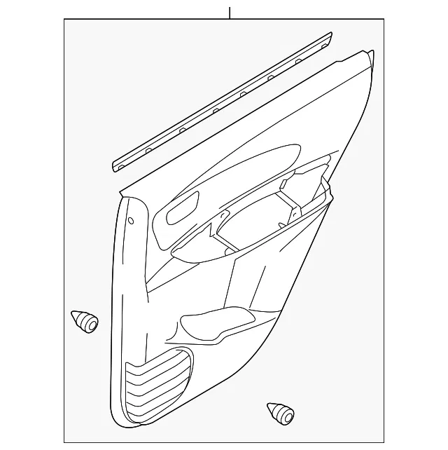 Door Trim Panel - Driver's Side (LH) - Kia (83301-1F010W4)