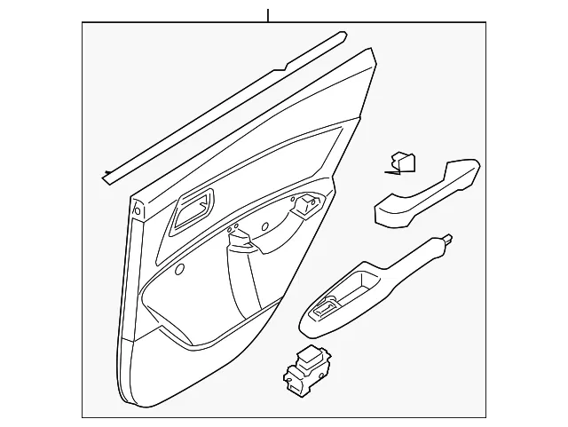 Door Trim Panel - Driver's Side (LH) - Kia (83301-1G033T4)