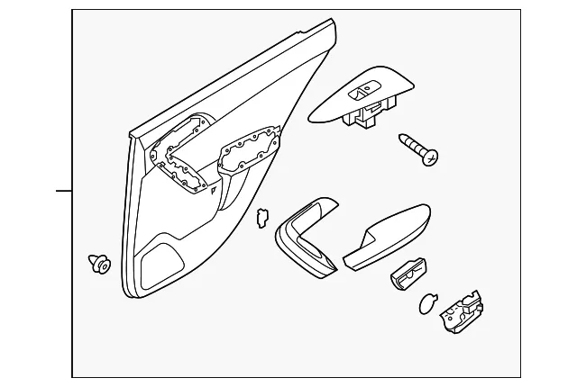 Door Trim Panel - Driver's Side (LH) - Kia (83301-1M600DFA)