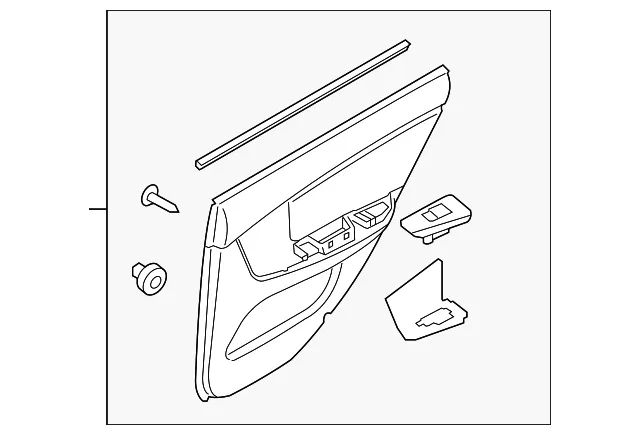 Door Trim Panel - Driver's Side (LH) - Kia (83301-2F020R8)