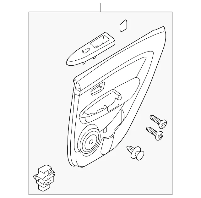 Door Trim Panel - Driver's Side (LH) - Kia (83301-2K220DCA)