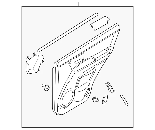 Door Trim Panel - Driver's Side (LH) - Kia (83301-3E010W4)