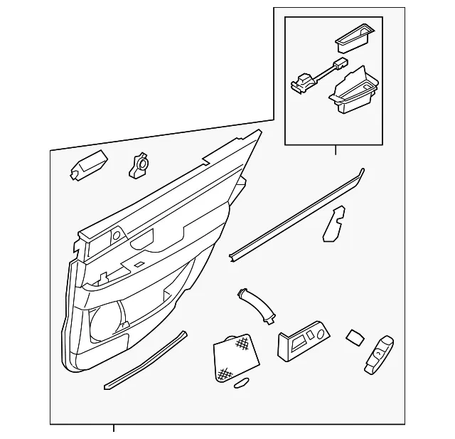 Door Trim Panel - Driver's Side (LH) - Kia (83301-3F6050J)