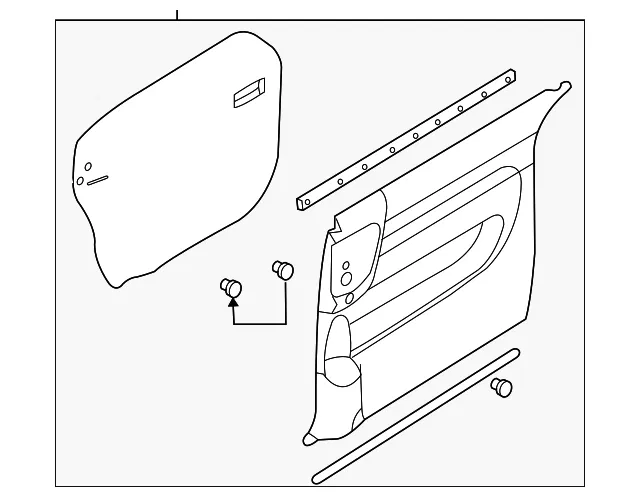 Door Trim Panel - Driver's Side (LH) - Kia (83301-4D121AD2)