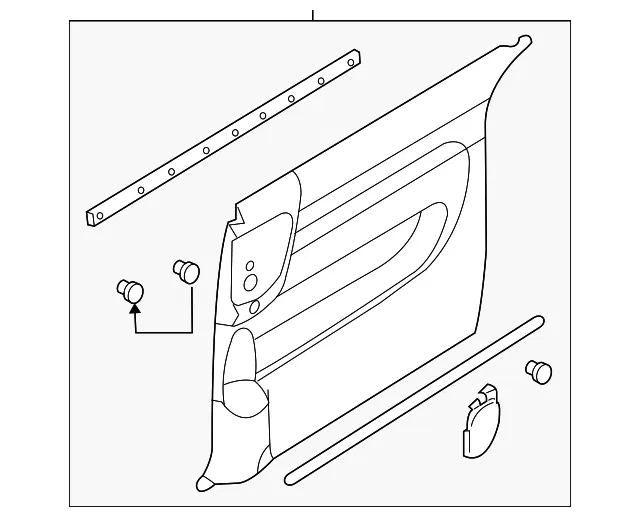 Door Trim Panel - Driver's Side (LH) - Kia (83301-4D122AD2)