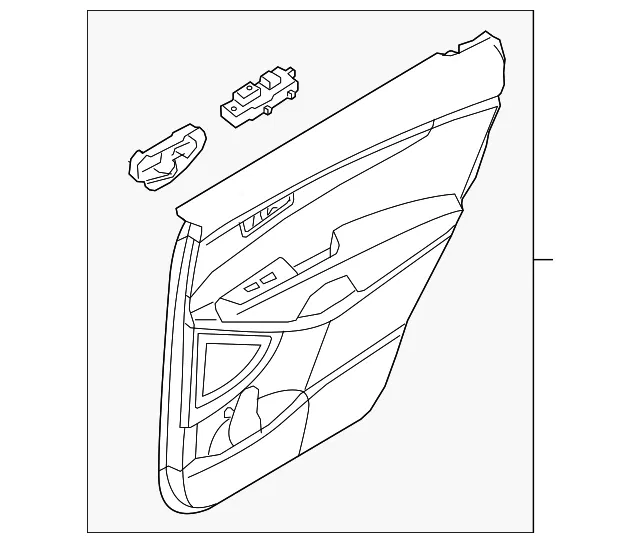 Door Trim Panel - Driver's Side (LH) - Kia (83301-C6830C6C)