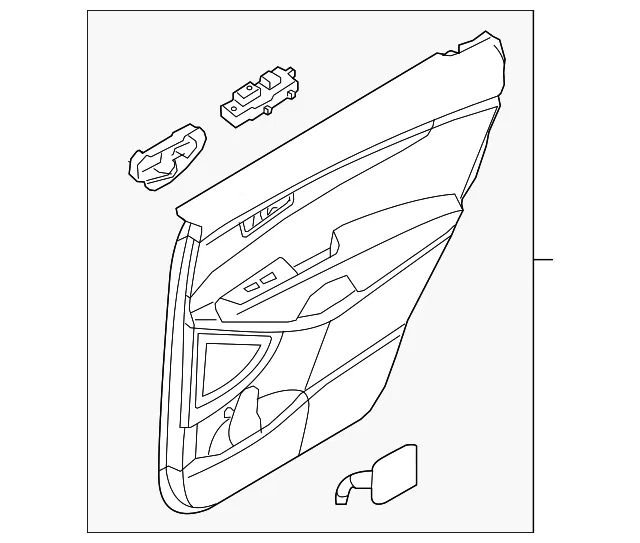 Door Trim Panel - Kia (83301-C6BH0C6D)