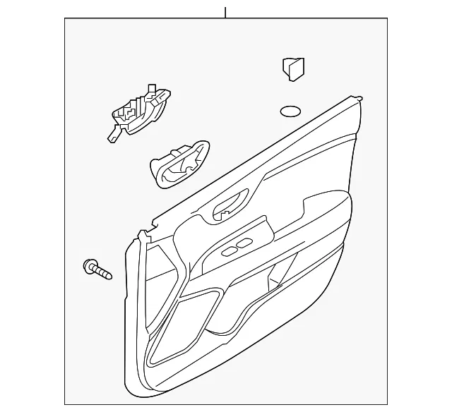 Door Trim Panel - Driver's Side (LH) - Kia (83301-H9000BGH)