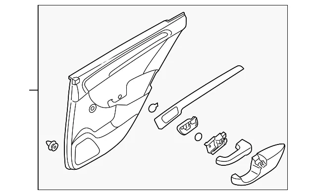 Door Trim Panel - Passenger Side (RH) - Kia (83302-1M0208O)
