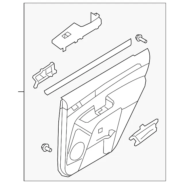 Door Trim Panel - Passenger Side (RH) - Kia (83302-2J090H9)