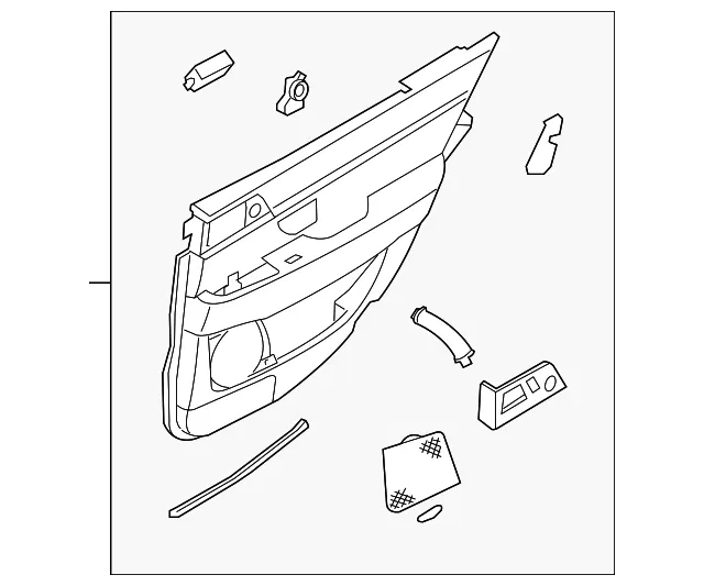Door Trim Panel - Passenger Side (RH) - Kia (83302-3F150N3)