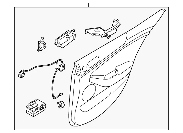 Door Trim Panel - Passenger Side (RH) - Kia (83302-3RCC5GDT)